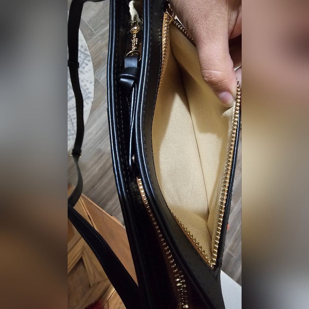 Spartina 449 Cora Hipster Crossbody Multicolored Linen & Black Leather NWOT - Picture 12 of 16